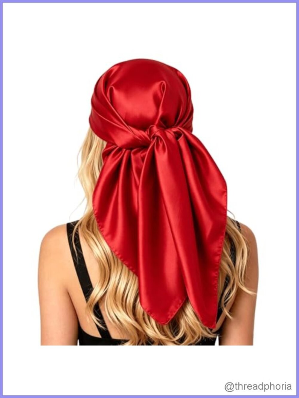 Large Satin Square Scarf 35in Hair Neck Wrap Bandana for Women